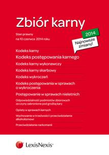 Opakowanie Zbiór karny 2014. K.K., K.P.K., K.K.W., K.K.S., K.W., K.P.W., U.P.S.N., U.O.P.Z., U.O.K., U.W.T.P.A.