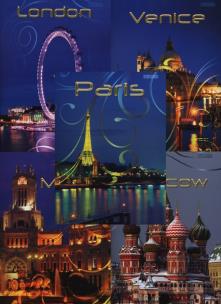 Opakowanie Zeszyt A5 Top-2000 w kratkę 96 kartek Miasta mix