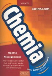 Okładka książki Chemia 1 Ogólna Nieorganiczna + ściąga