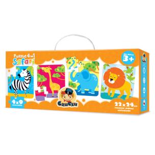 Opakowanie Czuczu. Puzzle 4w1 Safari