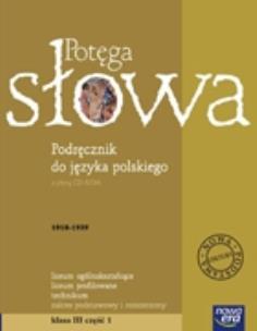 Okładka książki J. Polski LO 3 Potęga słowa Podr. cz.1 NE