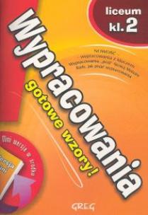 Okładka książki Język Polski LO Wypracowania 2 got. wzory GREG