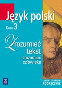 Okładka książki J.polski LO Zrozumieć tekst 3 WSiP