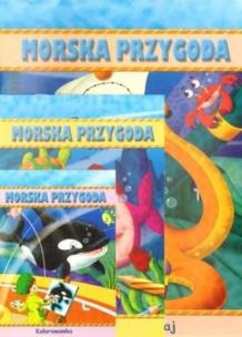 Okładka książki Morska przygoda. Zestaw zadań do kolorowania