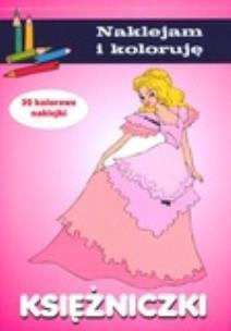 Okładka książki Naklejam i koloruję - Księżniczki