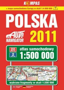 Okładka książki Polska Atlas samochodowy