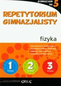 Okładka książki Repetytorium Gimnazjalisty fizyka GREG