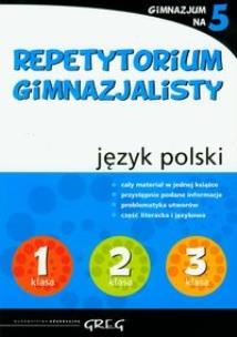 Okładka książki Repetytorium Gimnazjalisty język polski GREG