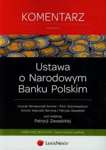 Okładka książki Ustawa o Narodowym Banku Polskim Komentarz