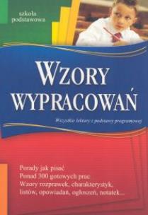 Okładka książki Wzory wypracowań szkoła podstawowa