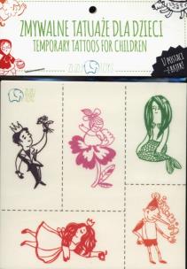 Okładka książki Zmywalne tatuaże dla dzieci - Postaci z bajek