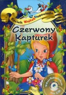 Okładka książki Bociek Wojtek opowiada Czerwony Kapturek z płytą CD