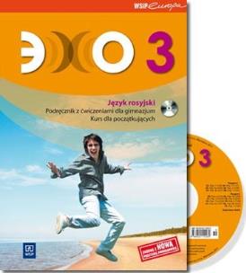 Okładka książki Echo 3 Język rosyjski Podręcznik z ćwiczeniami z płytą CD Kurs dla początkujących