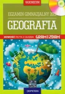 Okładka książki Geografia Vademecum Egzamin gimnazjalny 2012 z płytą CD