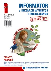 Okładka książki Informator o szkołach wyższych na rok 2012/2013