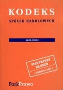Okładka książki Kodeks 1 września 2011 - sp. handl. br PARK/PWN