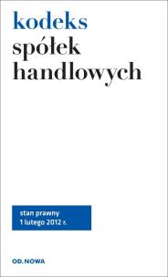 Okładka książki Kodeks spółek handlowych