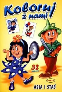 Okładka książki Koloruj z nami. Asia i Staś  PASJA
