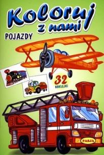 Okładka książki Koloruj z nami. Pojazdy  PASJA