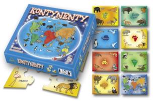 Okładka książki Kontynenty - układanka edukacyjna  AXEL