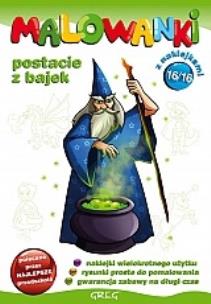 Okładka książki Malowanki 16 Postacie z bajek + pisak