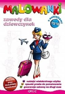 Okładka książki Malowanki cz. 15 - zawody dla dziewczynek GREG