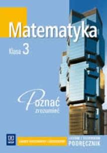 Okładka książki Matematyka LO Poznać... 3 podr Z.P+R wyd.2011 WSiP