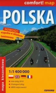 Okładka książki Polska 1:1 400 000 kieszonkowa mapa samochodowa