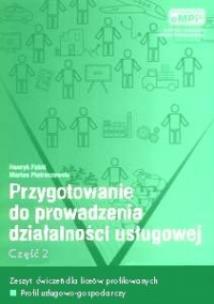 Okładka książki Przygotowanie do prowadzenia działalności usługowej. Zeszyt ćwiczeń. Część 2