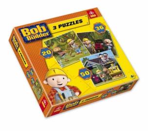 Okładka książki Puzzle 3w1 Bob Budowniczy TREFL