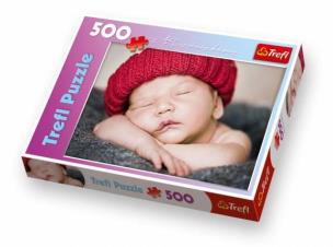 Okładka książki Puzzle 500 Mały śpioszek w czerwonej czapce TREFL