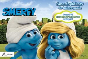 Okładka książki Smerfy. Smerfoplakaty do kolorowania