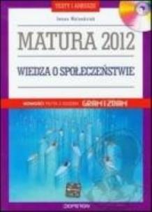 Okładka książki Wiedza o społeczeństwie Matura 2012 Testy i arkusze + CD