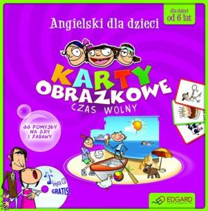 Okładka książki Angielski dla dzieci Karty obrazkowe Czas wolny + CD