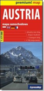 Okładka książki Austria - mapa samochodowa 1:475 000 karton