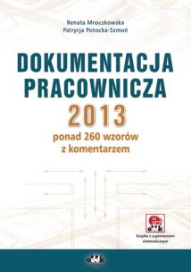 Okładka książki Dokumentacja pracownicza 2013