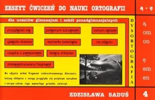 Okładka książki Dysortografia GIM i LO kl.1-3 zeszyt ćwiczeń do nauki ortografii zeszyt 4 Ą-Ę