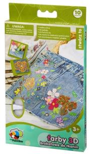 Okładka książki Farby 3D brokatowe do tkanin 10 szt.