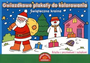 Okładka książki Gwiazdkowe plakaty do kolorowania. Świąteczna...