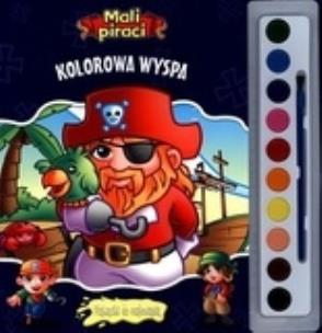 Okładka książki Kolorowa wyspa. Mali piraci. Plakaciki do malowani