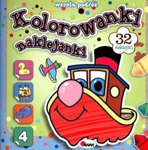 Okładka książki Kolorowanki naklejanki. Wesoła podróż