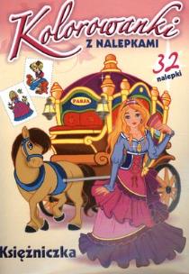 Okładka książki Kolorowanki z nalepkami. Księżniczka
