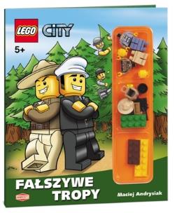 LEGO® City. Fałszywe tropy. Autor: Maciej Andrysiak. Multiszop.pl Okładka książki LEGO® City. Fałszywe tropy