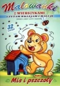 Okładka książki Malowanki z wierszykami - Miś i pszczoła PASJA