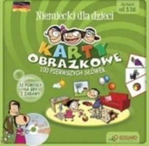 Okładka książki Niem. Karty obrazkowe 100 pierwszych słówek EDGARD