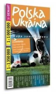 Okładka książki Polska, Ukraina. Euro. Mapa samochodowa laminowana