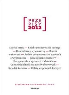 Okładka książki Przepisy 2012 Prawo karne