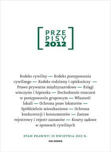 Okładka książki Przepisy 2012