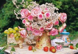 Okładka książki Puzzle 1000 Bukiet kwiatów CASTOR