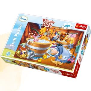 Okładka książki Puzzle 1000 Wielka kąpiel u Prosiaczka TREFL